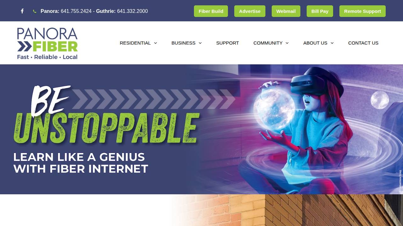 Panora Communications Cooperative, Association INC website screenshot