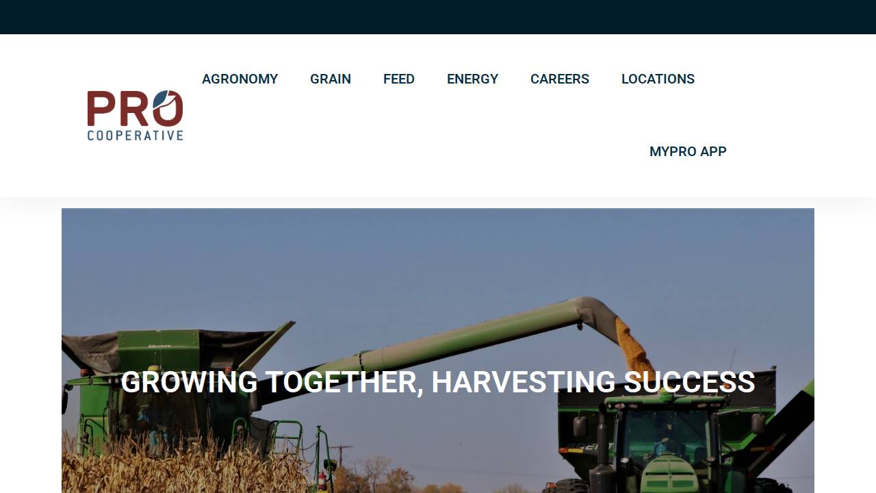 PRO Cooperative website screenshot