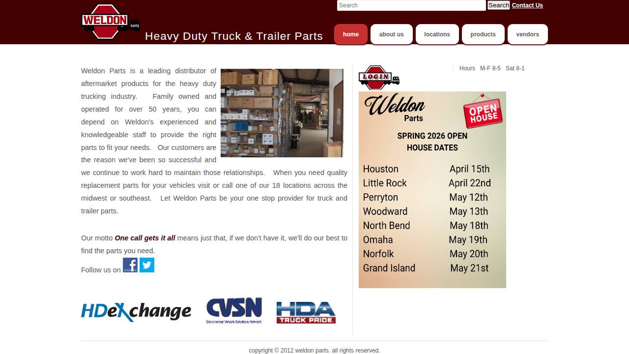 Weldon Industries INC website screenshot