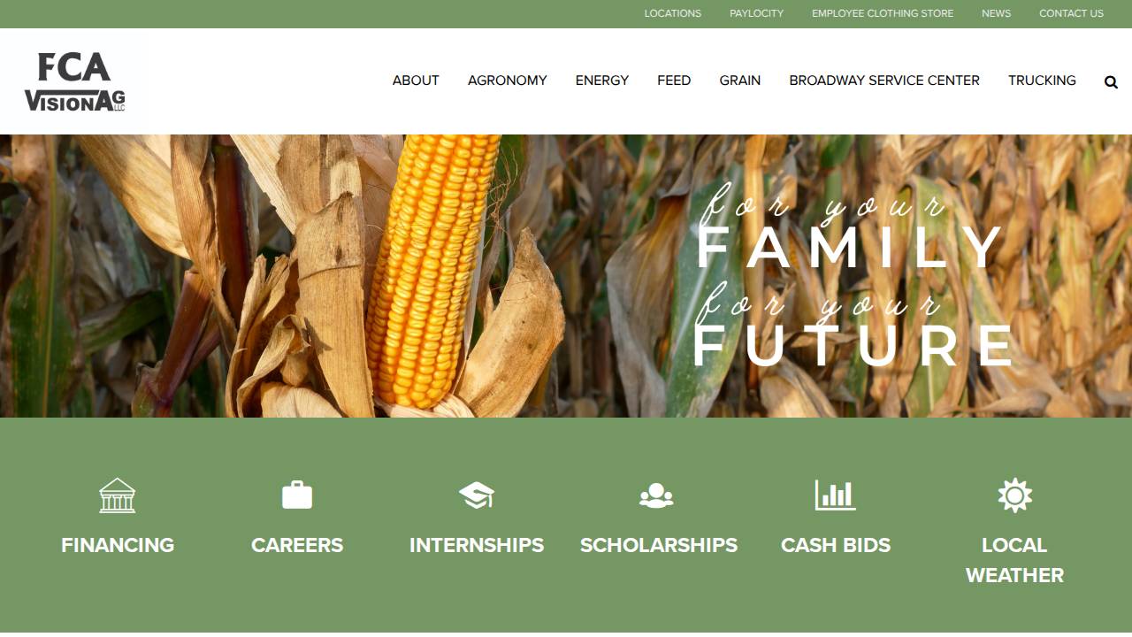 Farmers Cooperative Association website screenshot