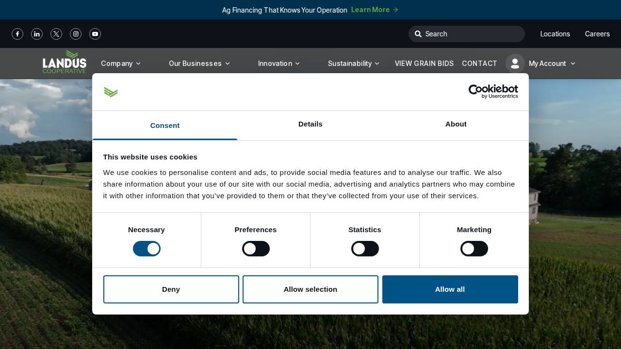Landus Cooperative website screenshot