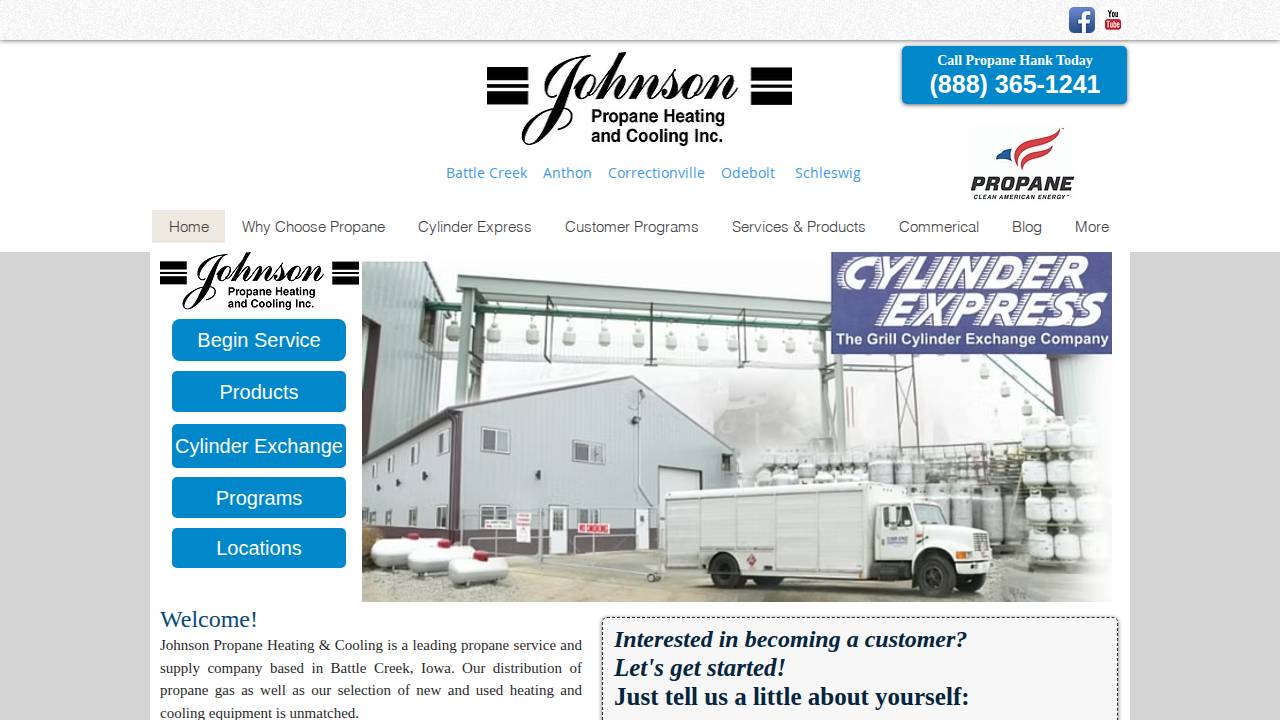 Johnson OIL Company Inc website screenshot