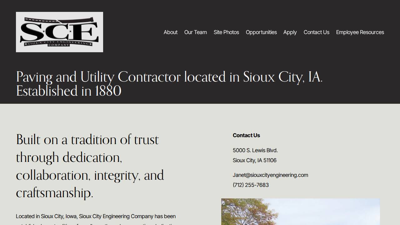 Sioux City Engineering Company website screenshot