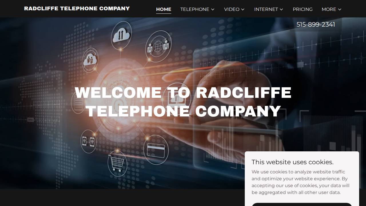 Radcliffe Telephone Company & Subsidiary website screenshot