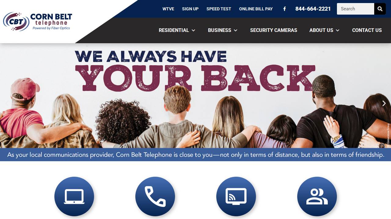 Corn Belt Telephone Company website screenshot