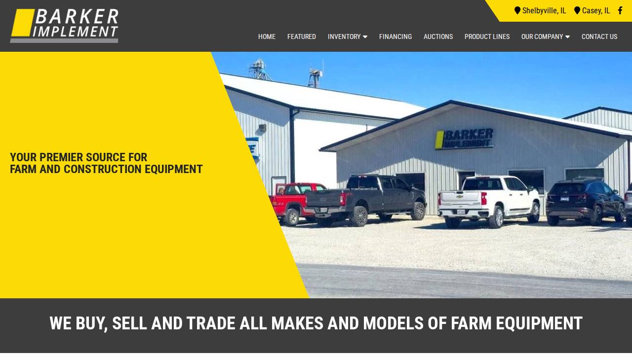Barker Implement & Motor CO INC website screenshot