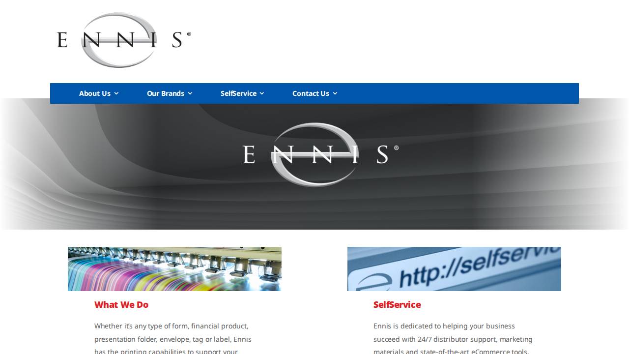 Ennis INC website screenshot