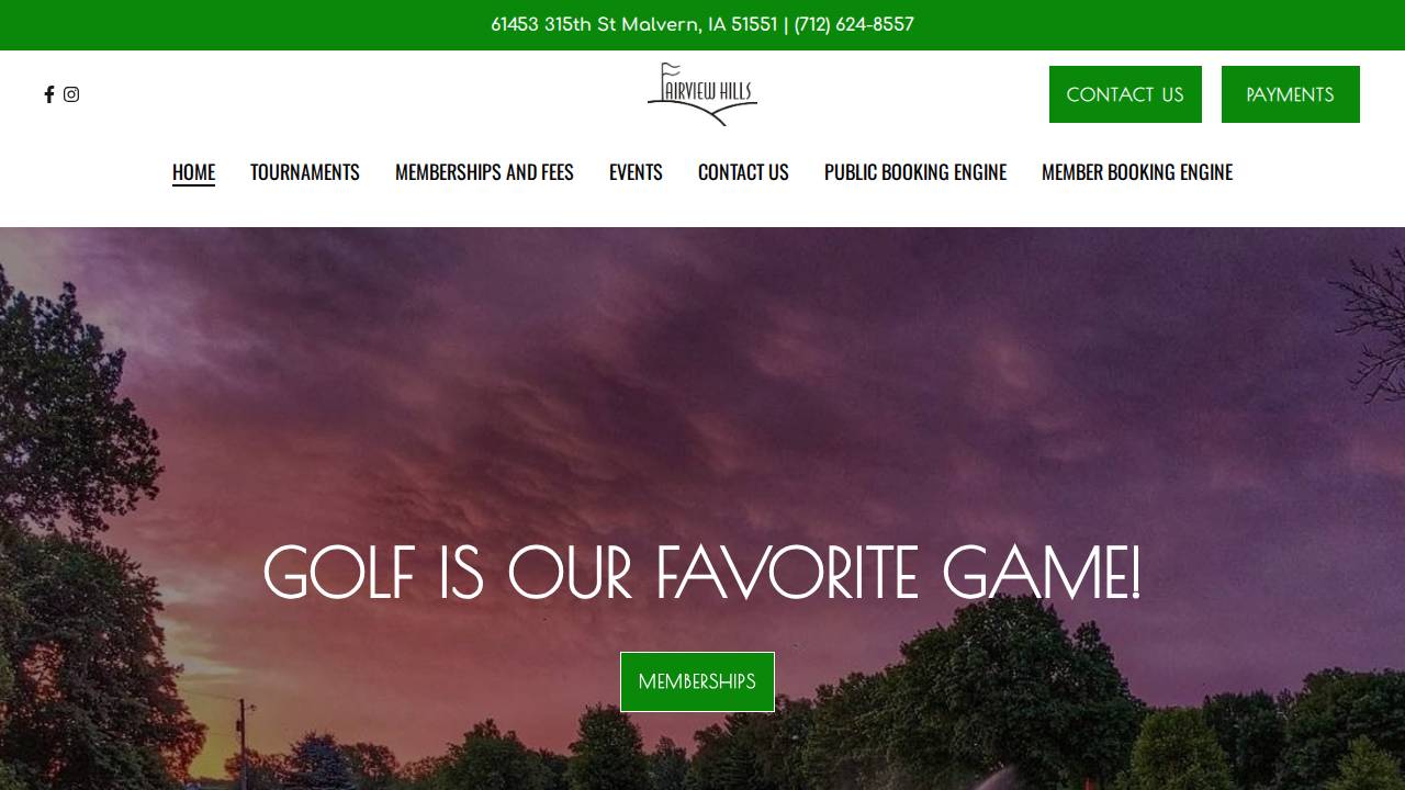 Fairview Country Club Inc, Fairview Country Club website screenshot