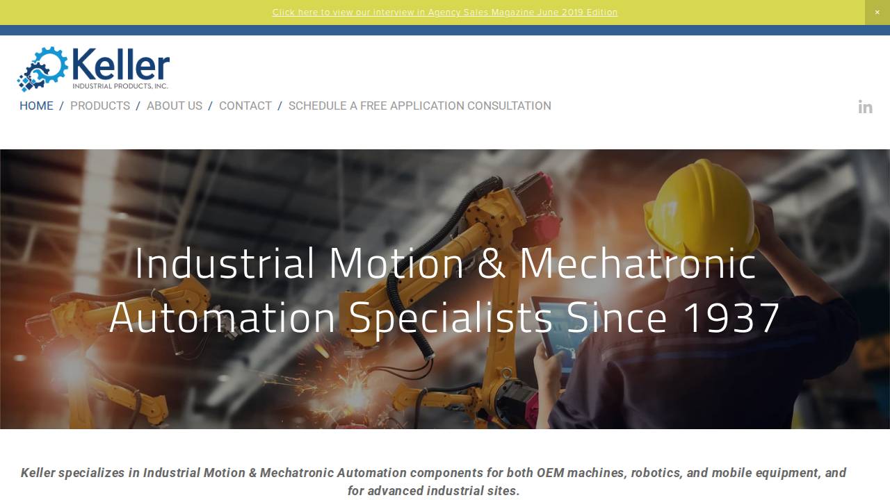 Keller Industrial INC website screenshot