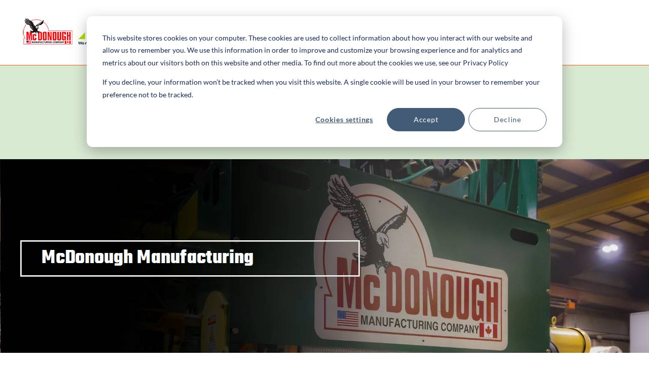 Mcdonough Manufacturing CO website screenshot