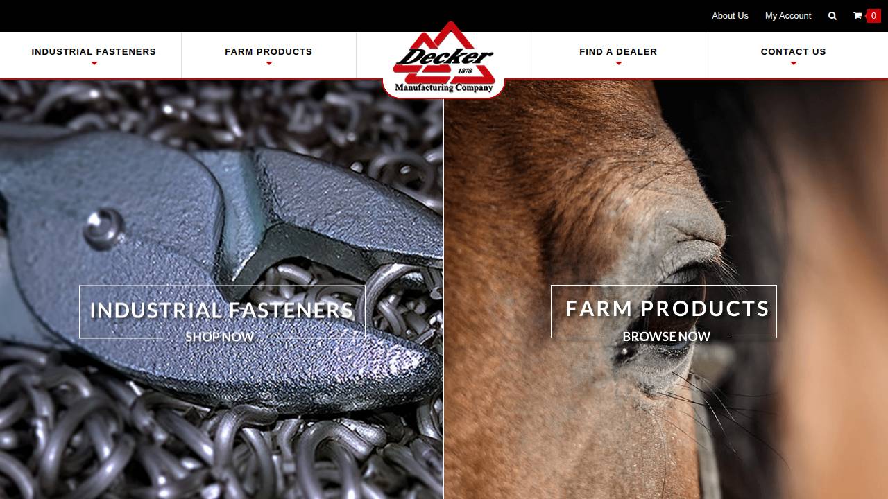 Decker Manufacturing CO INC website screenshot