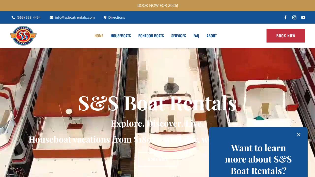 S & S Rentals INC website screenshot
