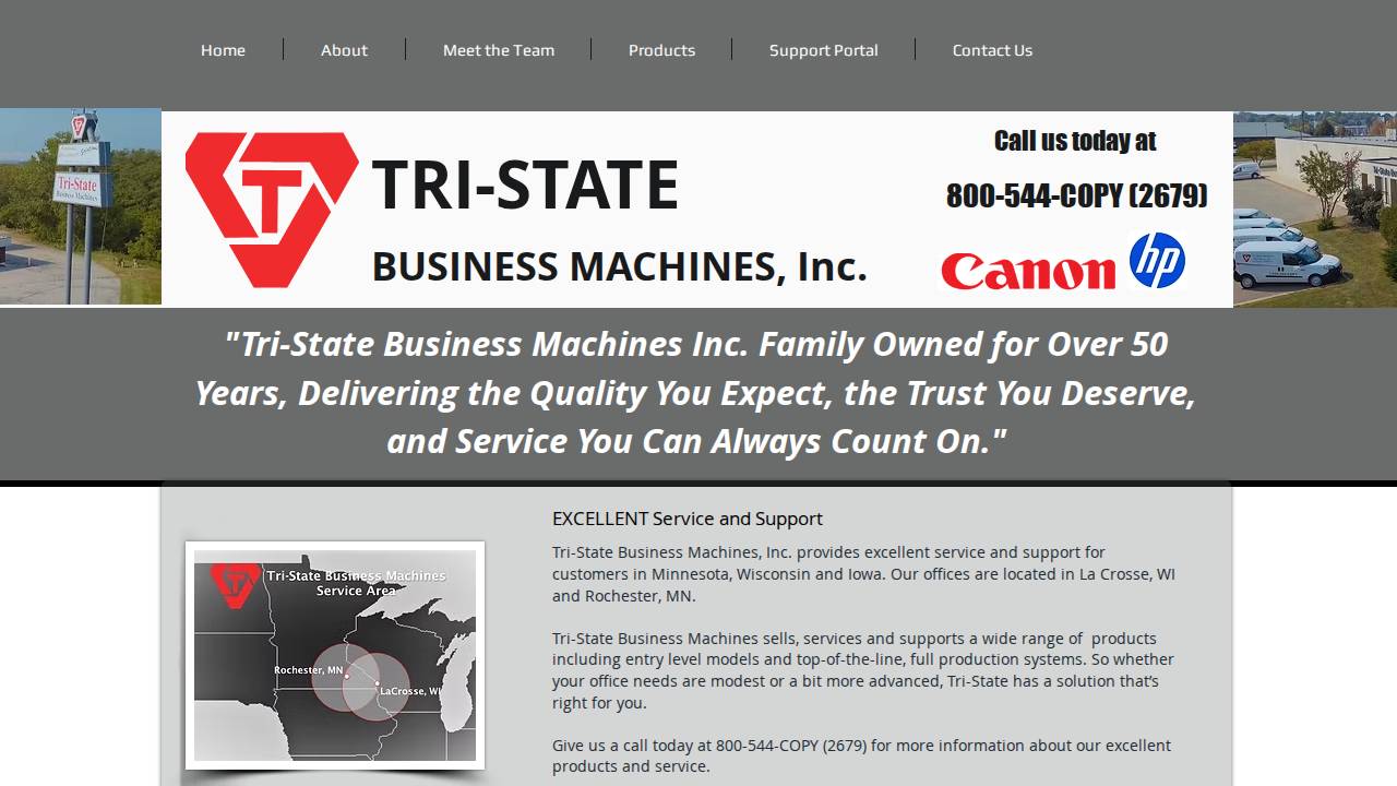Tri-state Business Machines INC website screenshot