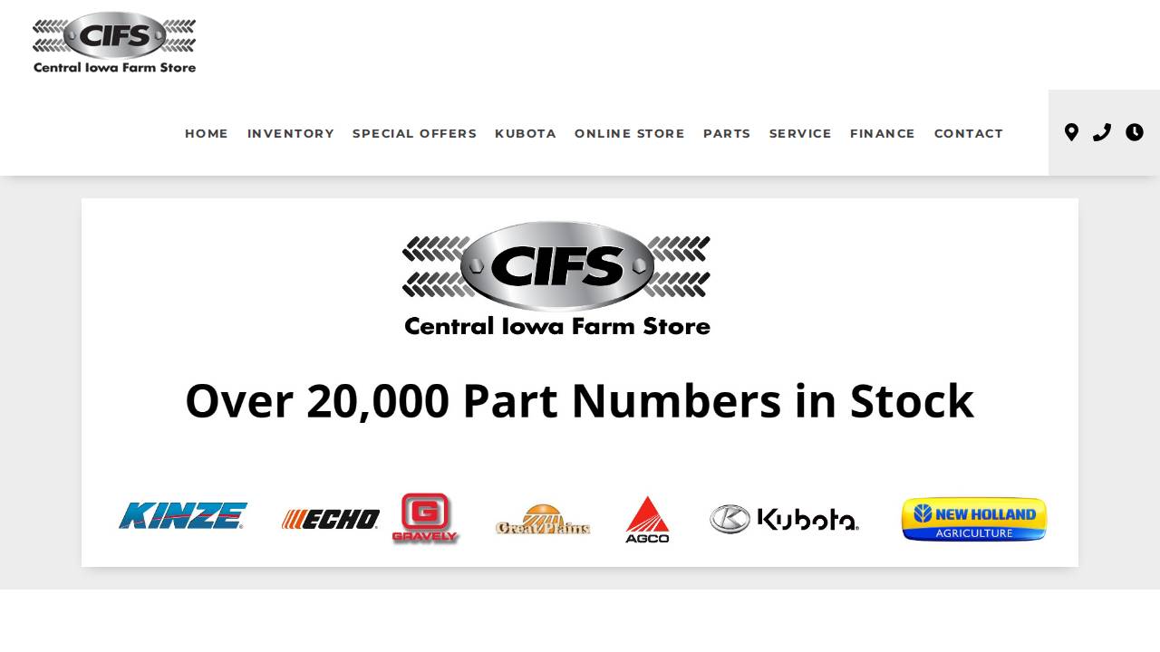 Central Iowa Farm Store INC website screenshot