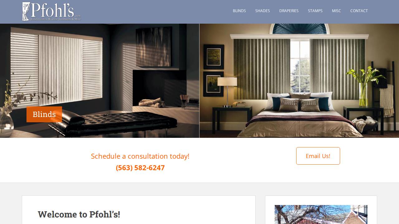 Pfohls INC website screenshot