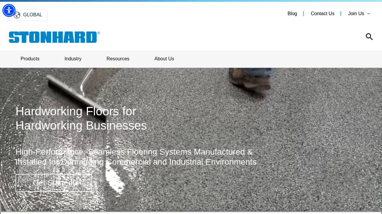 Stoncor Group Inc, Stonhard INC website screenshot