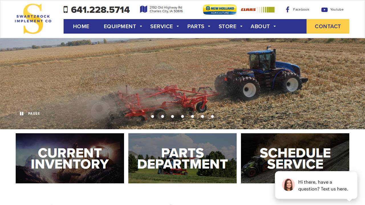 Swartzrock Implement CO INC website screenshot