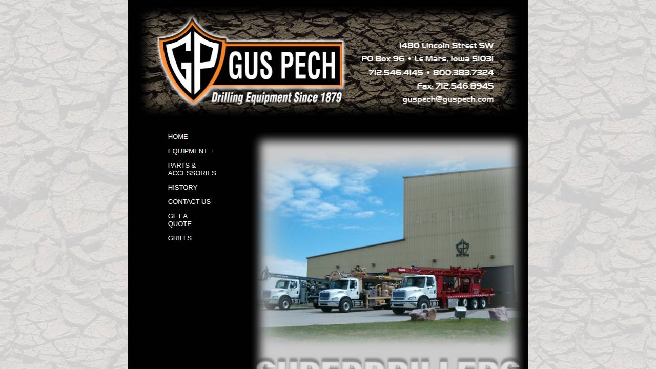 GUS Pech MFG CO INC website screenshot