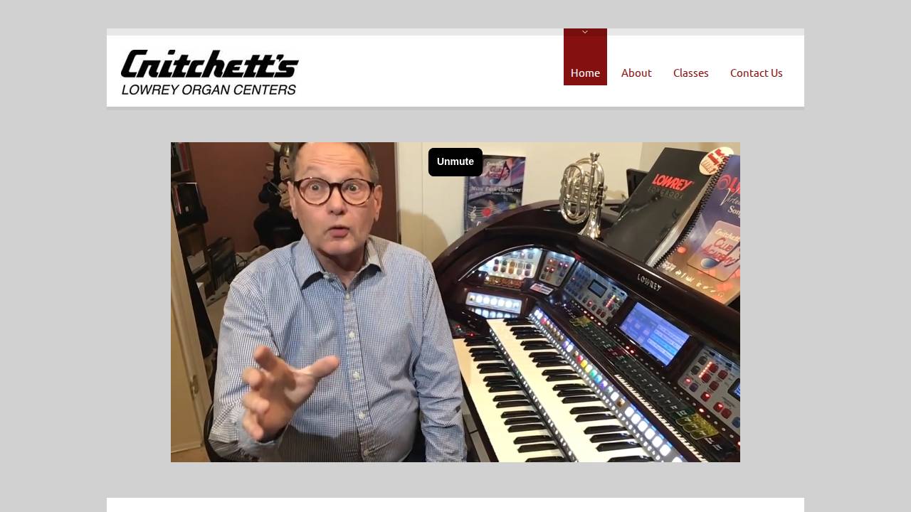 Critchett Piano & Organ CO, Critchetts website screenshot