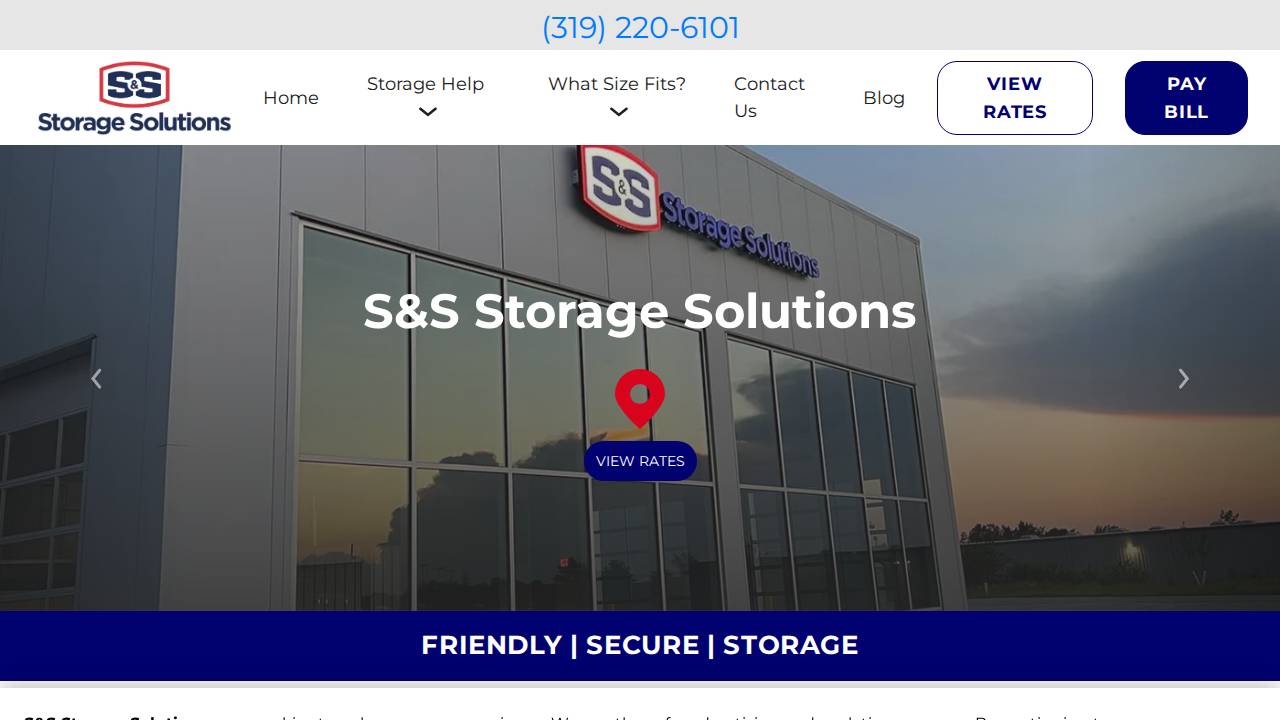 Sanders, Gerald W; S&S Storage website screenshot