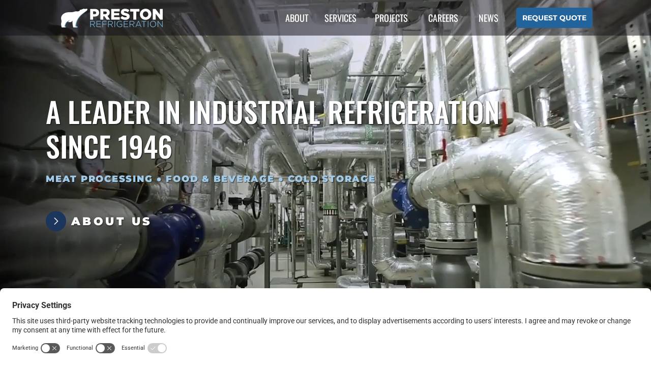 Preston Refrigeration CO INC website screenshot
