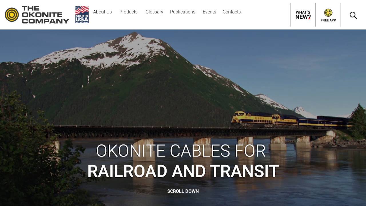 Okonite Company THE website screenshot