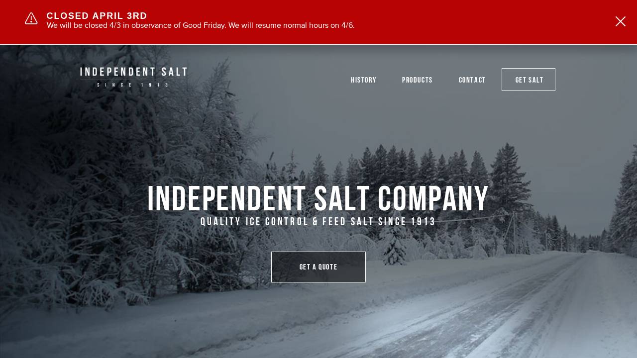 Independent Salt Company website screenshot