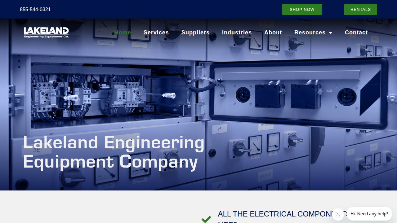 Lakeland Engineering Equipment LTD website screenshot