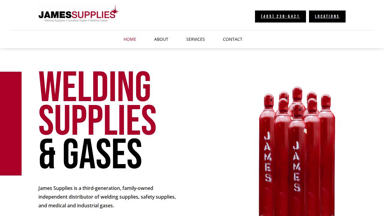 James Supply Company INC website screenshot