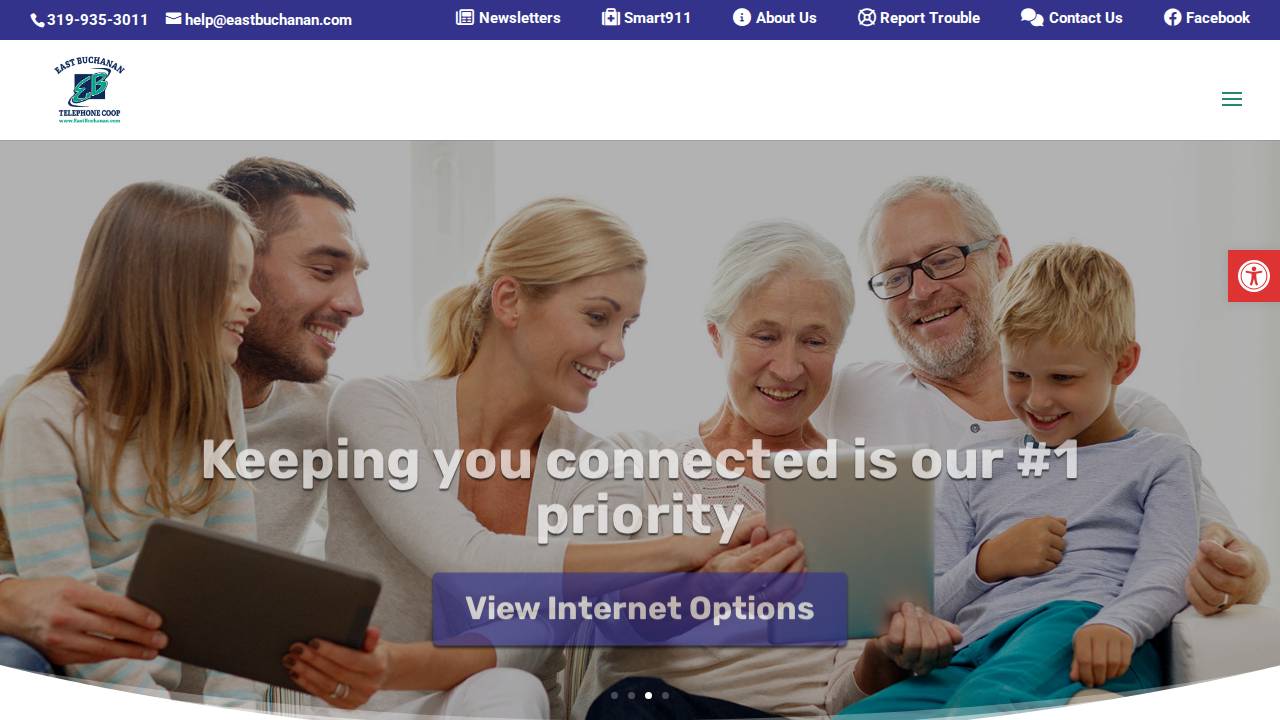 East Buchanan Telephone Cooperative website screenshot
