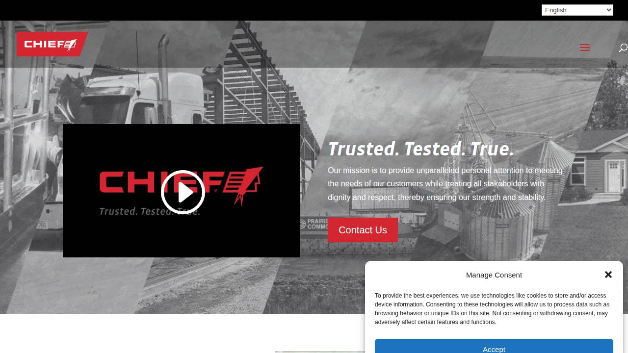 Chief Industries INC website screenshot