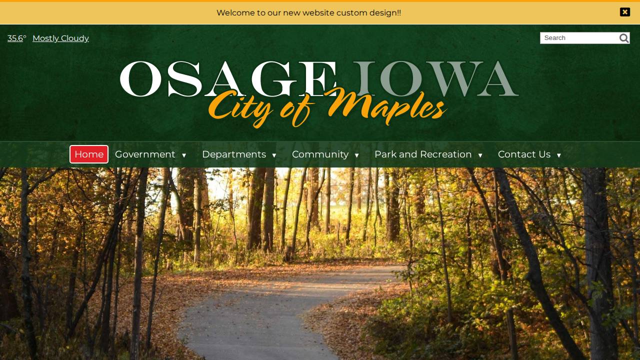 Columbus Club OF Osage website screenshot
