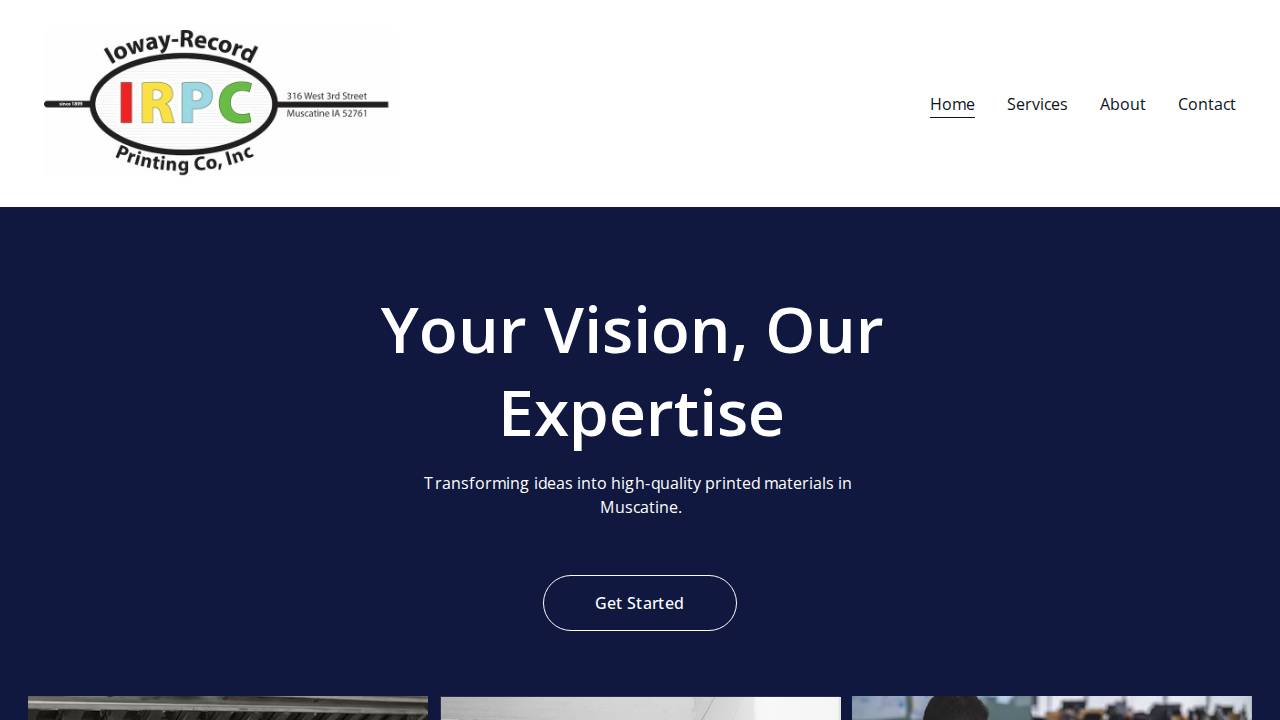 Ioway-record Printing CO INC website screenshot