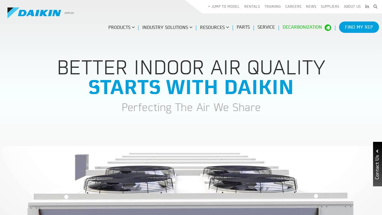 Daikin Applied Americas INC website screenshot