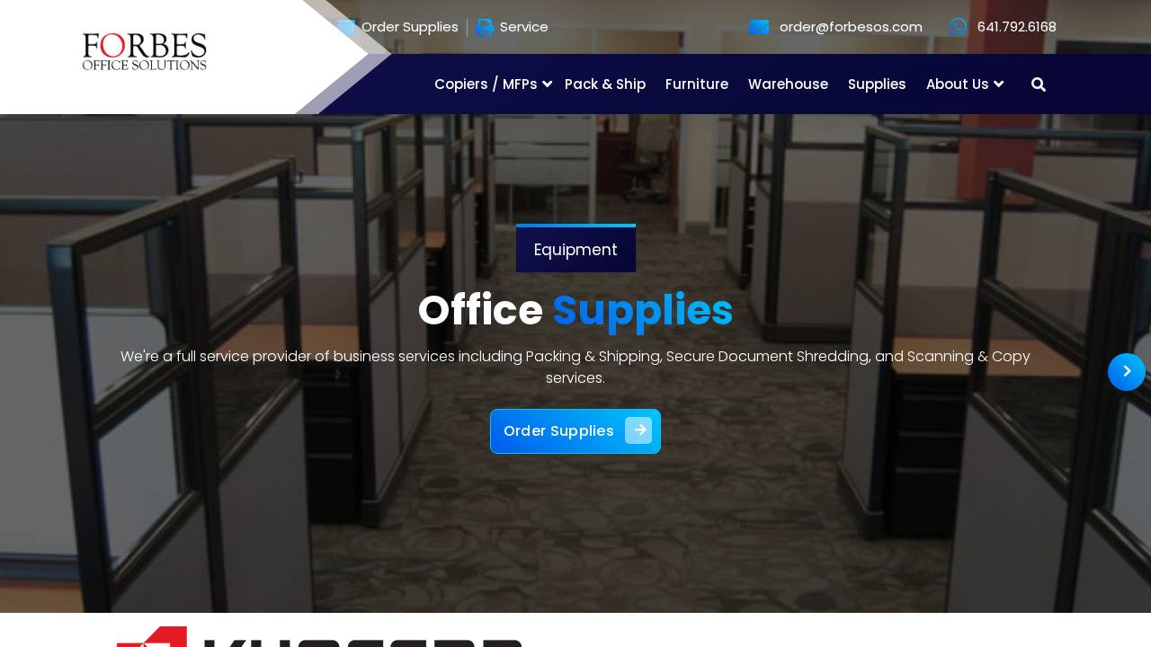 Forbes Office Solutions INC website screenshot