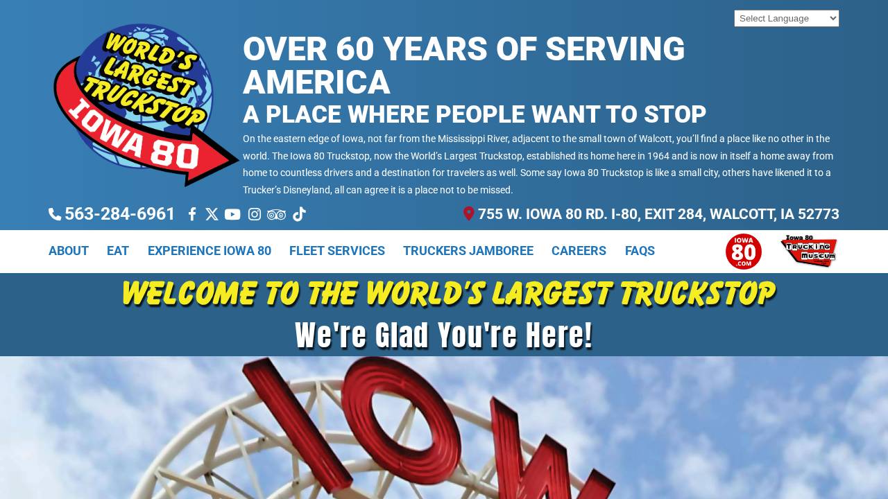 Iowa 80 Restaurants Ltd, Caribou Coffee website screenshot