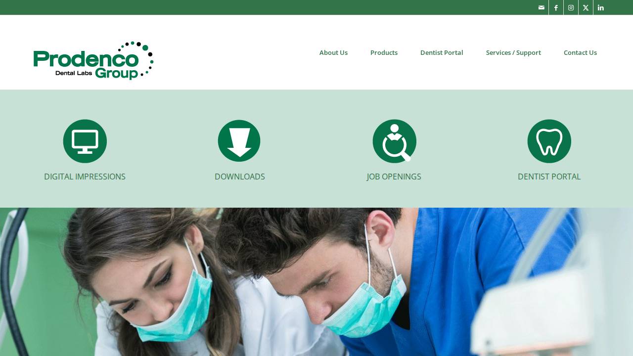 Prodenco Group Inc, Professional Dental CO website screenshot