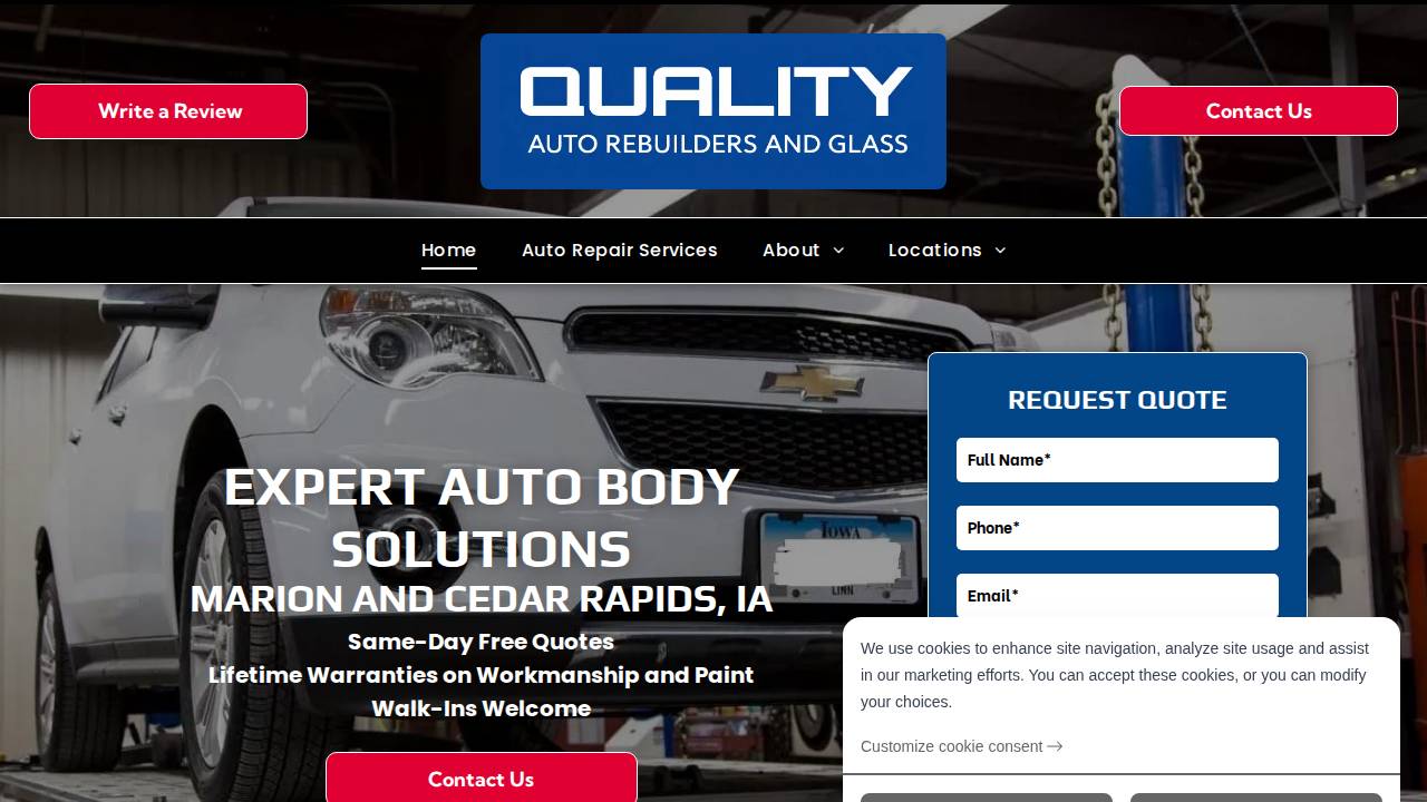 Quality Auto Rebuilders INC website screenshot