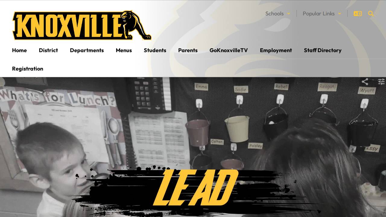 Knoxville Community School District website screenshot