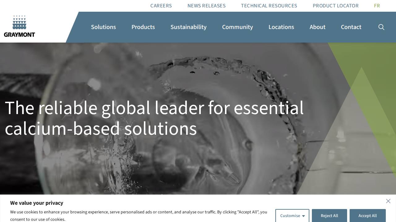 Western Lime Corporation website screenshot