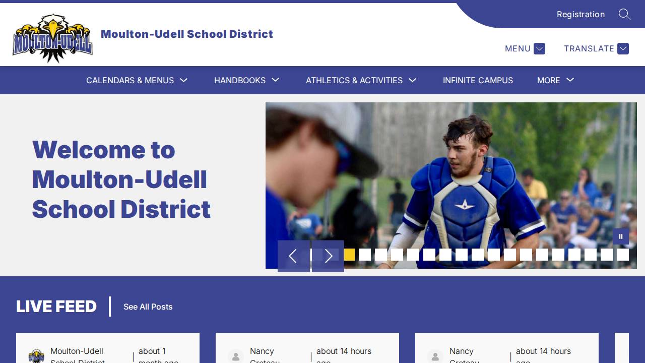 Moulton-udell CSD website screenshot