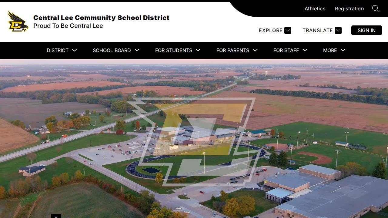 Central LEE Comm School Dist website screenshot