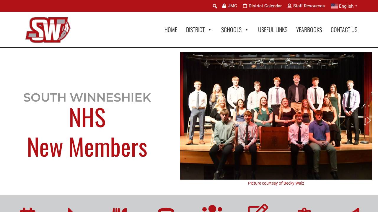 South Winneshiek Comm School Dist website screenshot