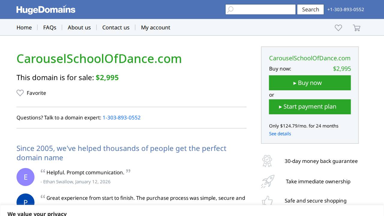 Hoffmanlorimer, Linda J; Carousel Dance Studio website screenshot