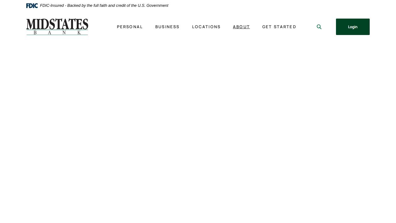 Midstates Bancshares Inc website screenshot