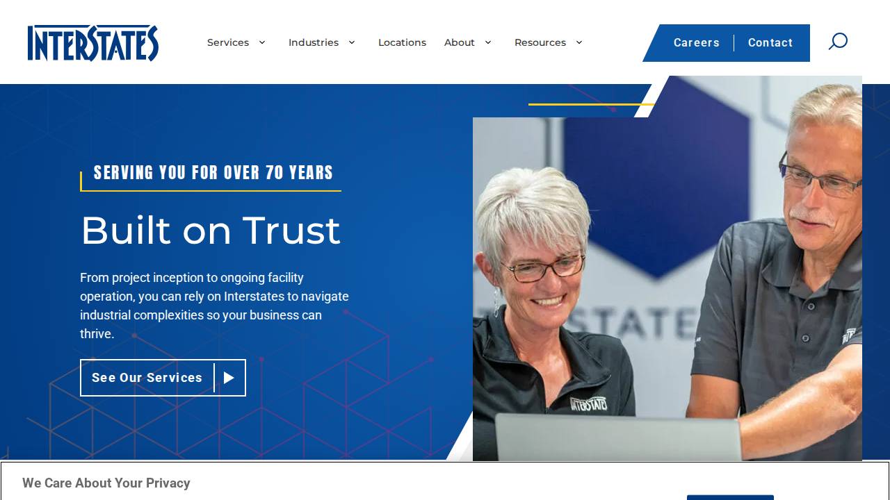 Interstates Construction Svcs INC website screenshot