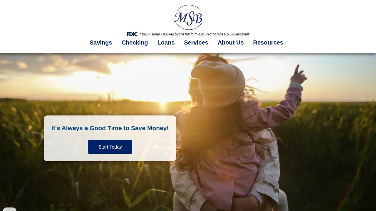 Maynard Savings Bank website screenshot