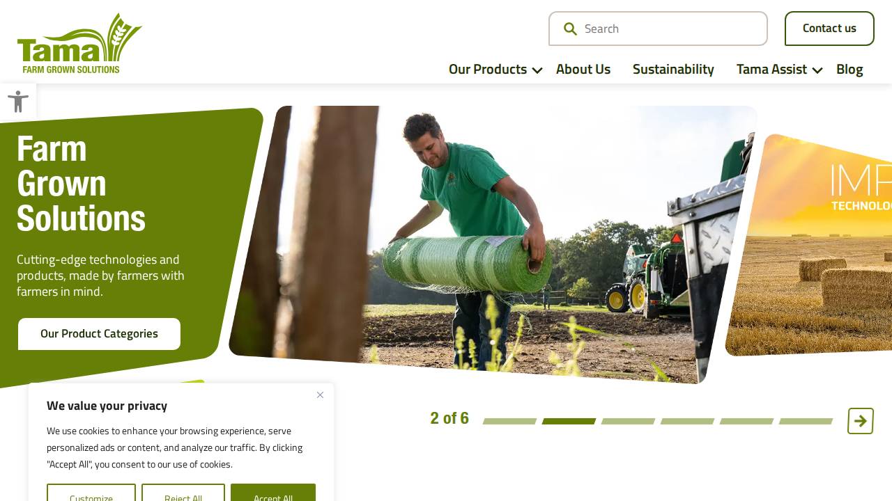 Tama Airways Incorporated website screenshot