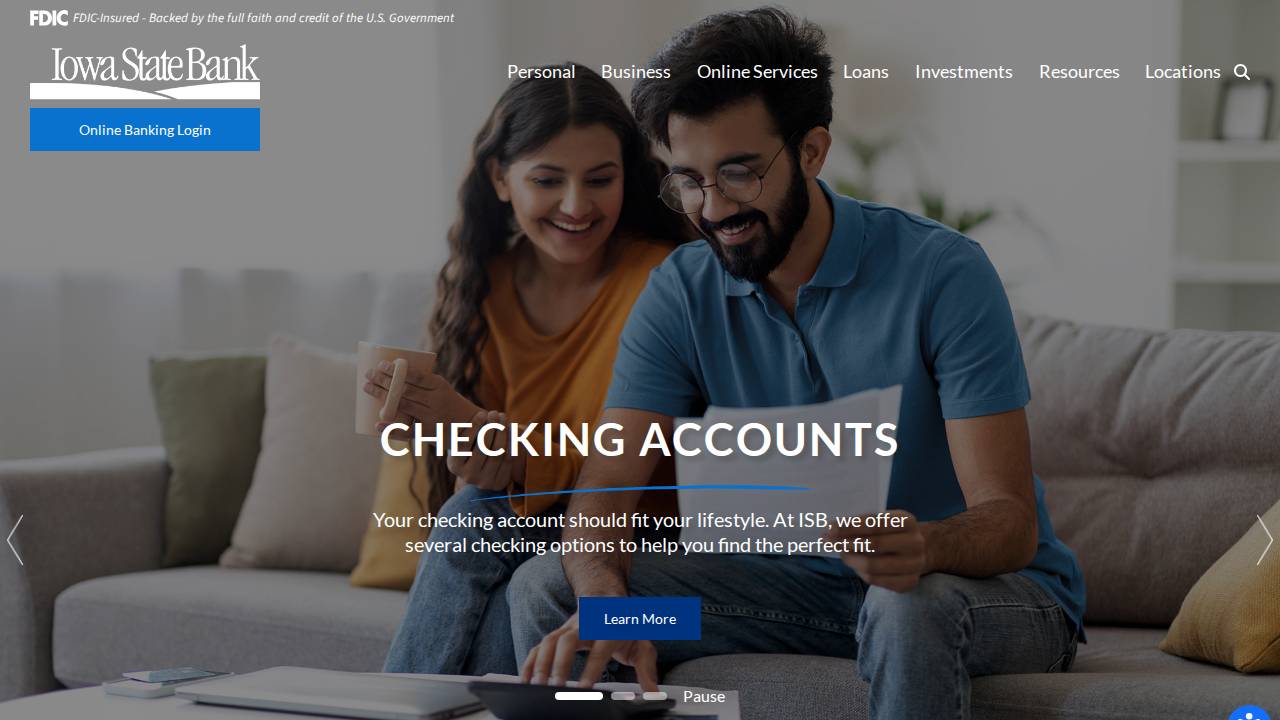 Melvin Savings Bank website screenshot