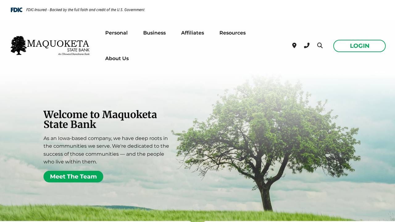 Maquoketa State Bank website screenshot